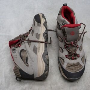Merrell Youth 6M Hiking Boots Grey Moab 3 Mid Waterproof Leather Trek Outdoor